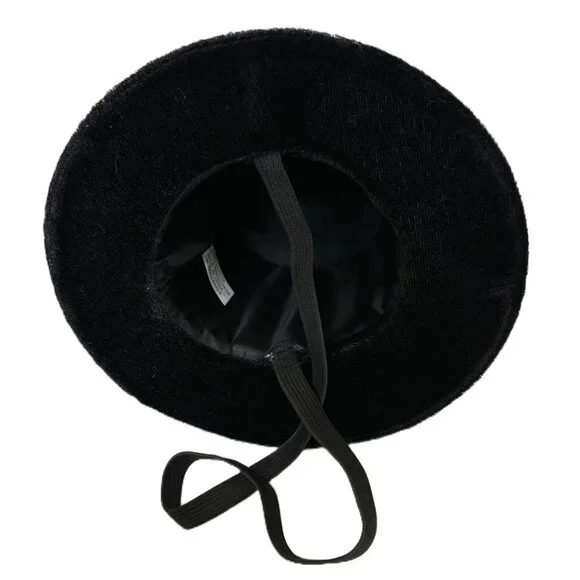 Leg Avenue Burlesque Small Black Velour Top Hat NWT NOS